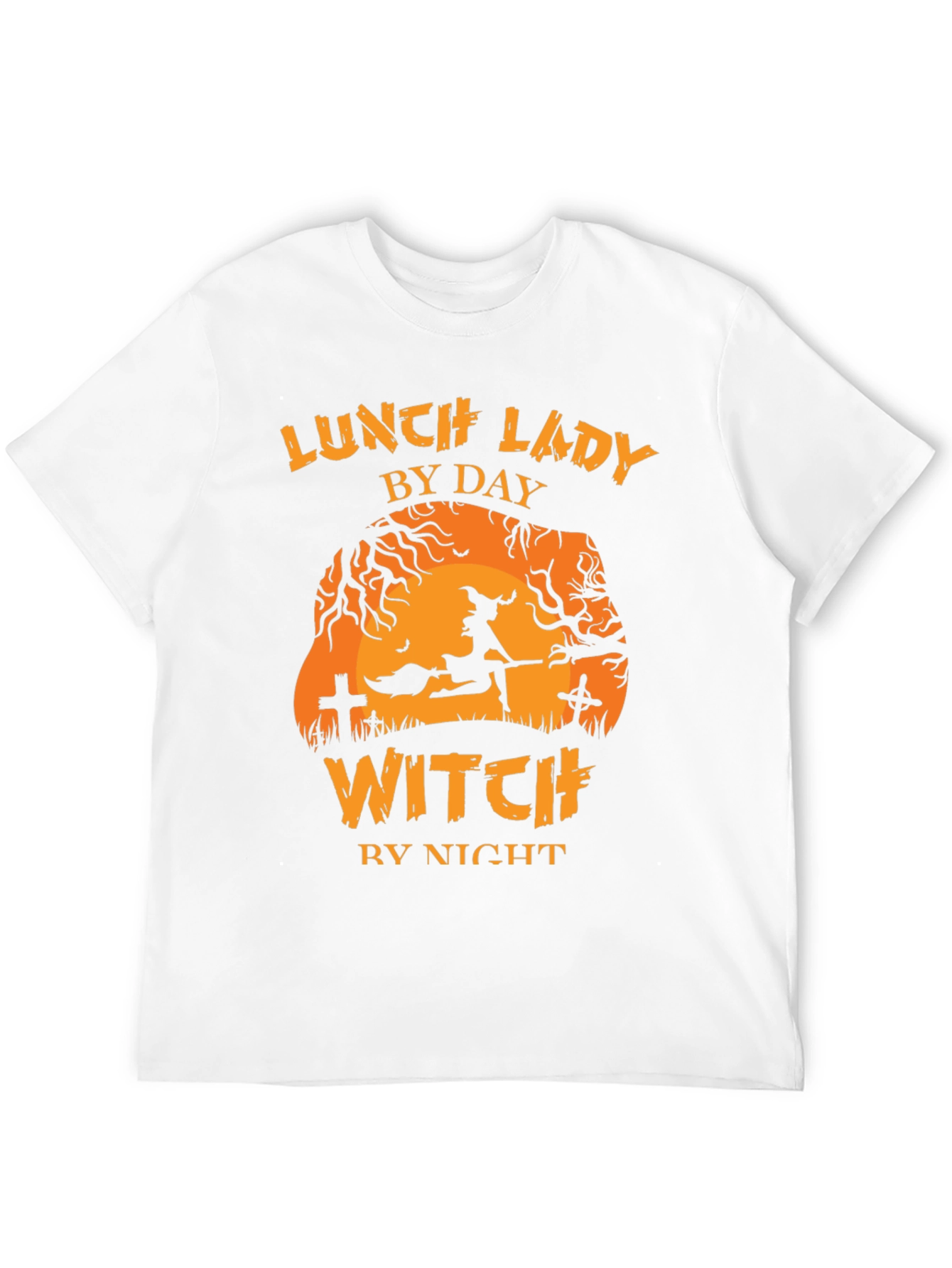 Lunch Lady By Day Witch By Night Halloween T-Shirt