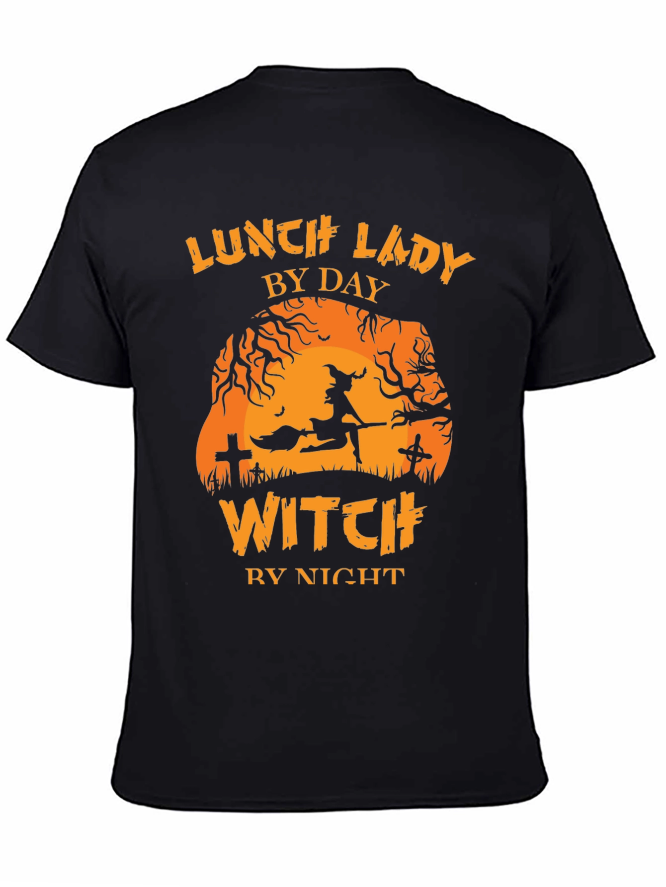 Lunch Lady By Day Witch By Night Halloween T-Shirt