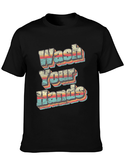 Wash Your Hands Retro Graphic T-Shirt