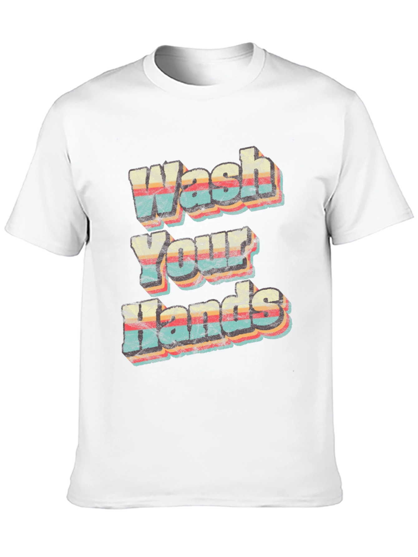 Wash Your Hands Retro Graphic T-Shirt