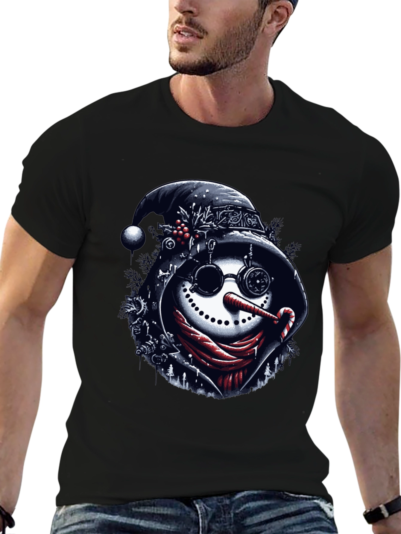 Steampunk Snowman Graphic Tee