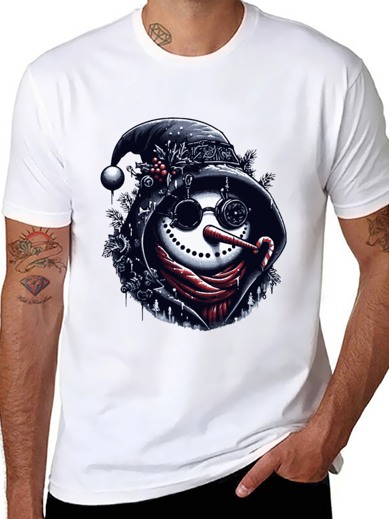 Steampunk Snowman Graphic Tee