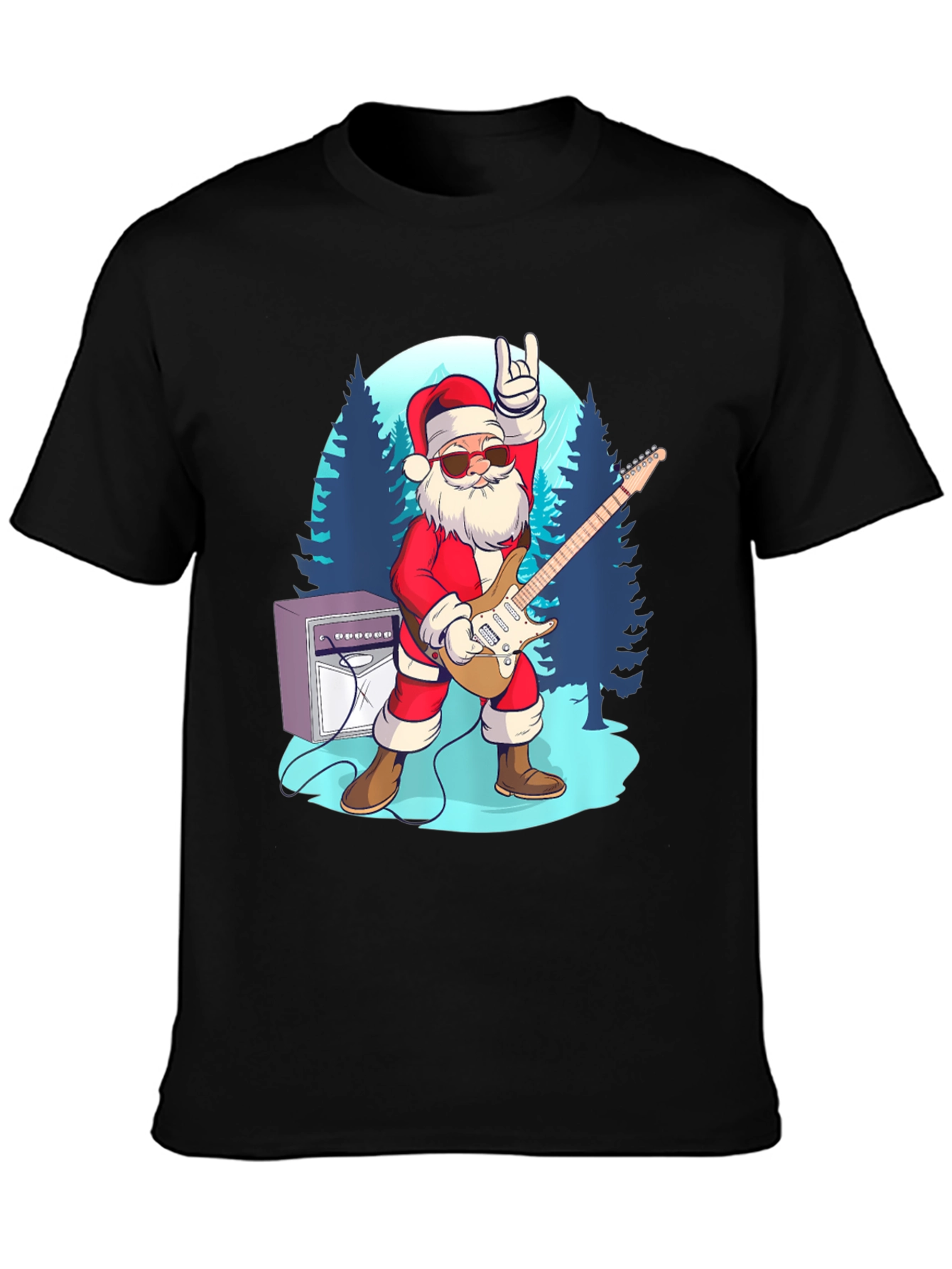 Rockin Santa T-Shirt - Holiday Cheer!