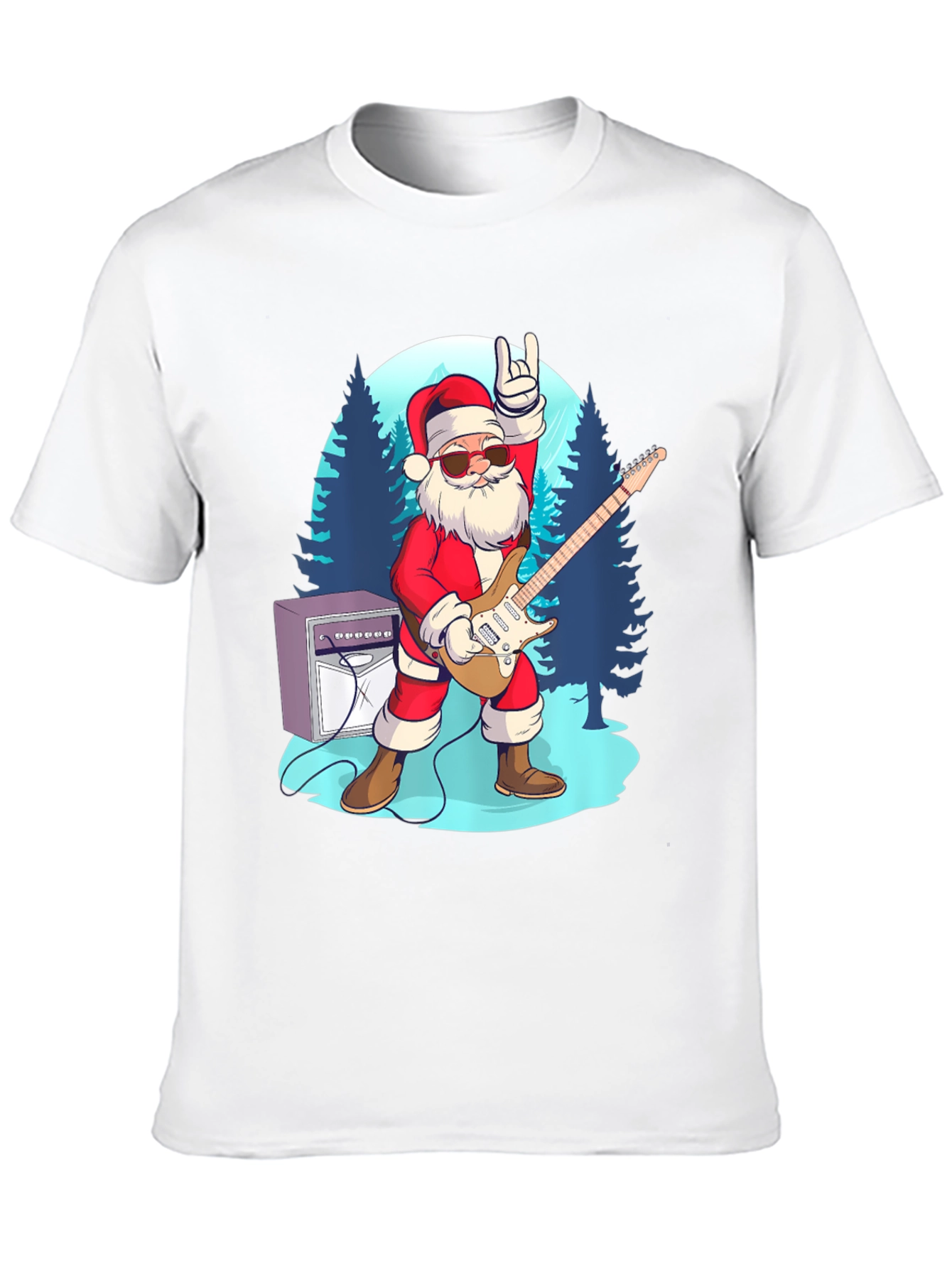 Rockin Santa T-Shirt - Holiday Cheer!