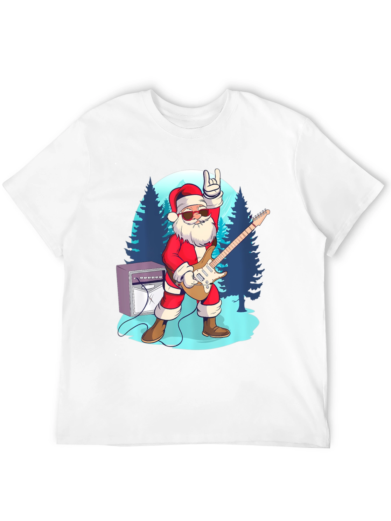 Rockin Santa T-Shirt - Holiday Cheer!