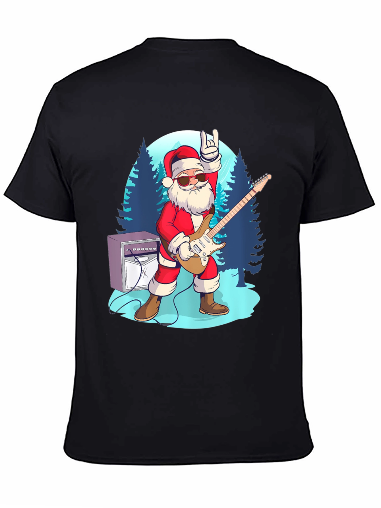 Rockin Santa T-Shirt - Holiday Cheer!