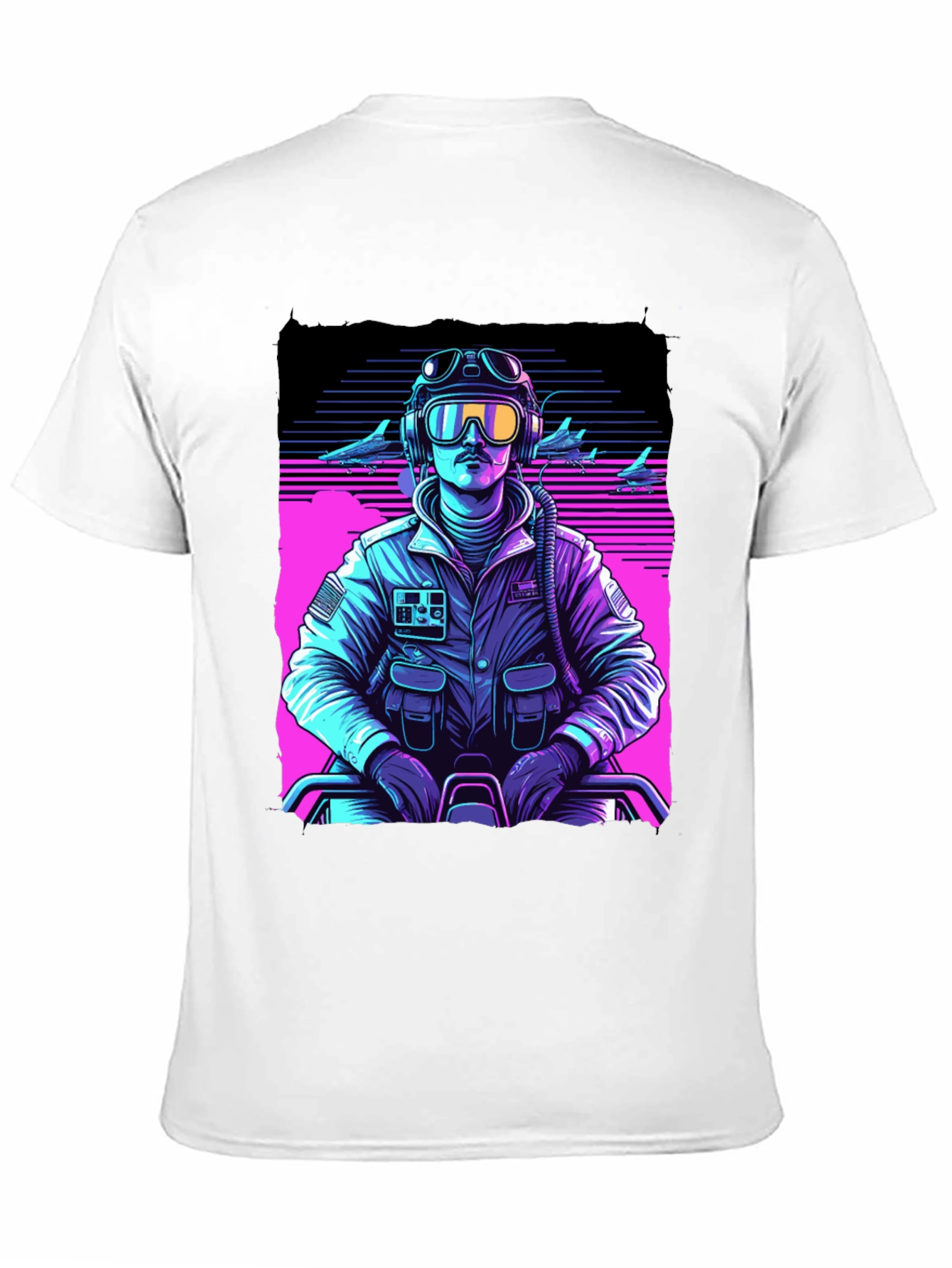 Retro Pilot Graphic Tee - 80s Inspired Design
