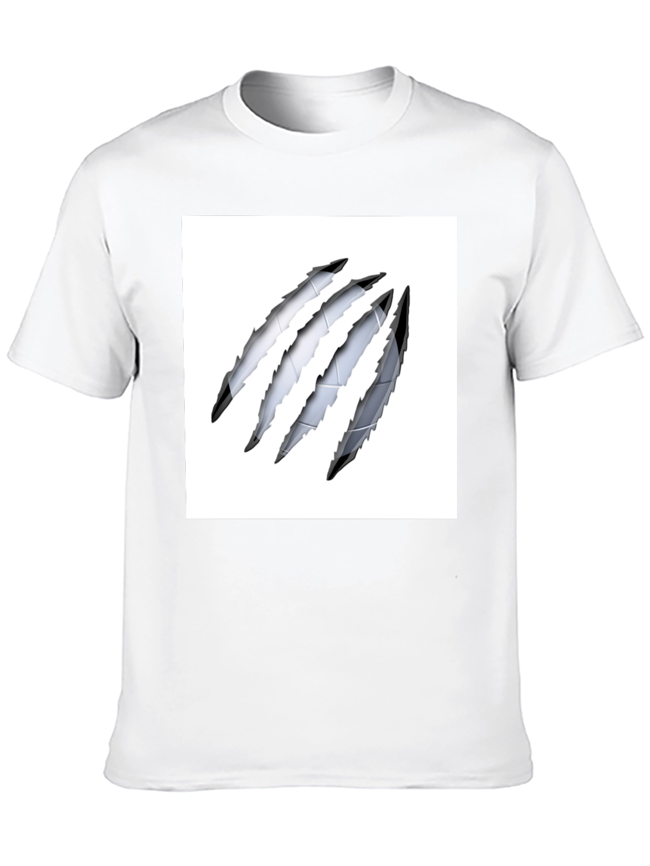 Black Claw Mark Tee - Stylish Graphic Print Shirt