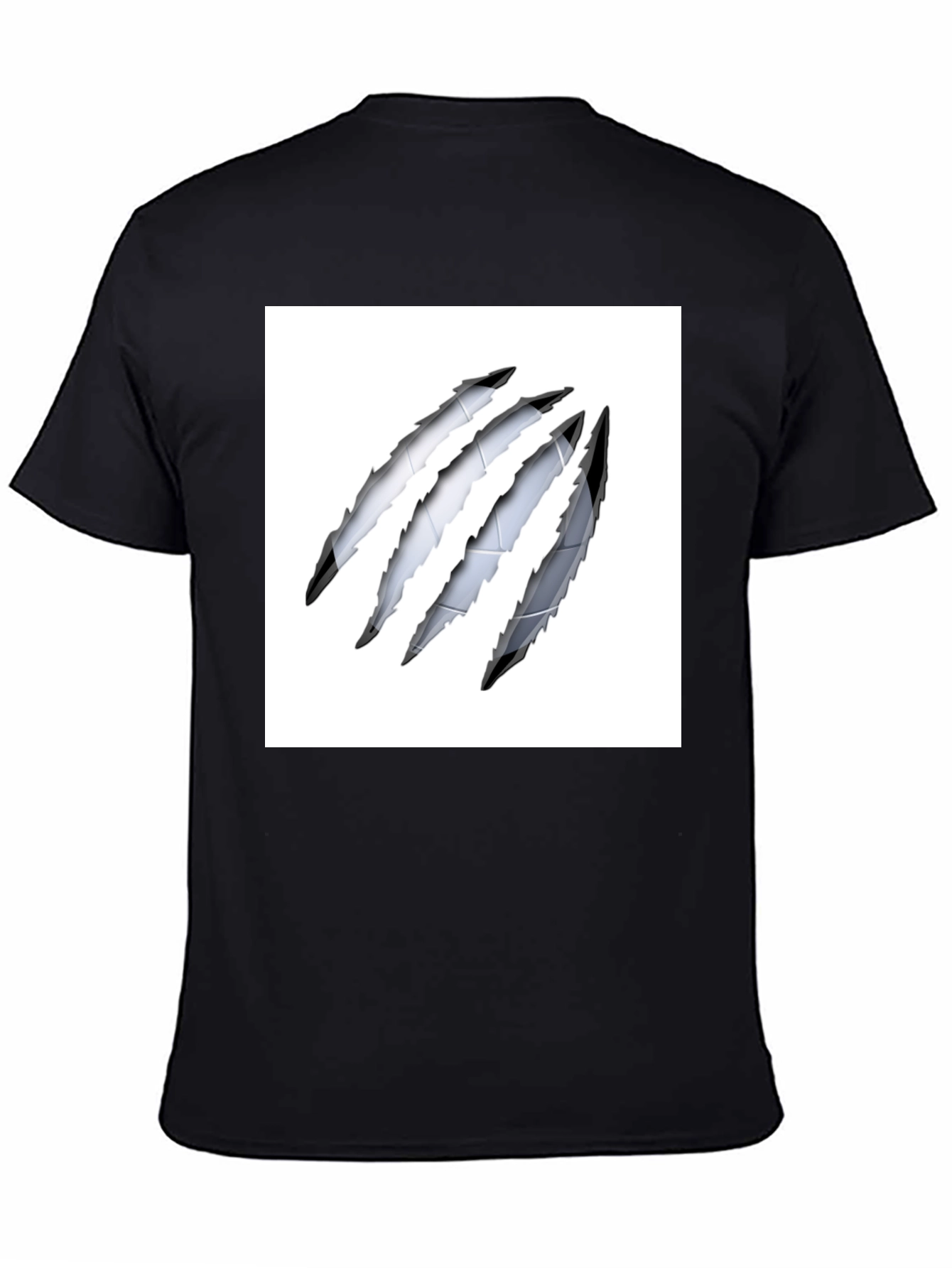 Black Claw Mark Tee - Stylish Graphic Print Shirt