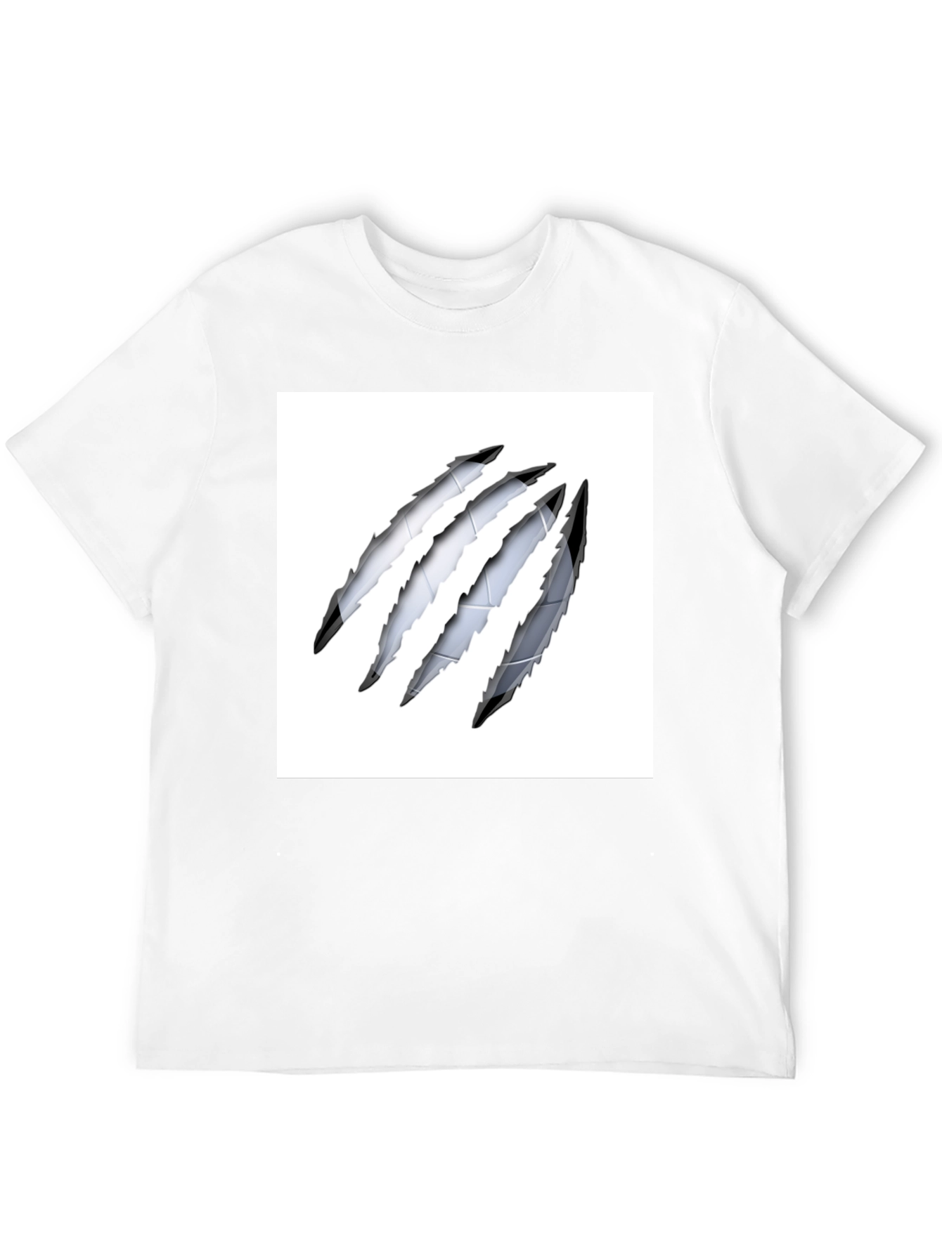 Black Claw Mark Tee - Stylish Graphic Print Shirt