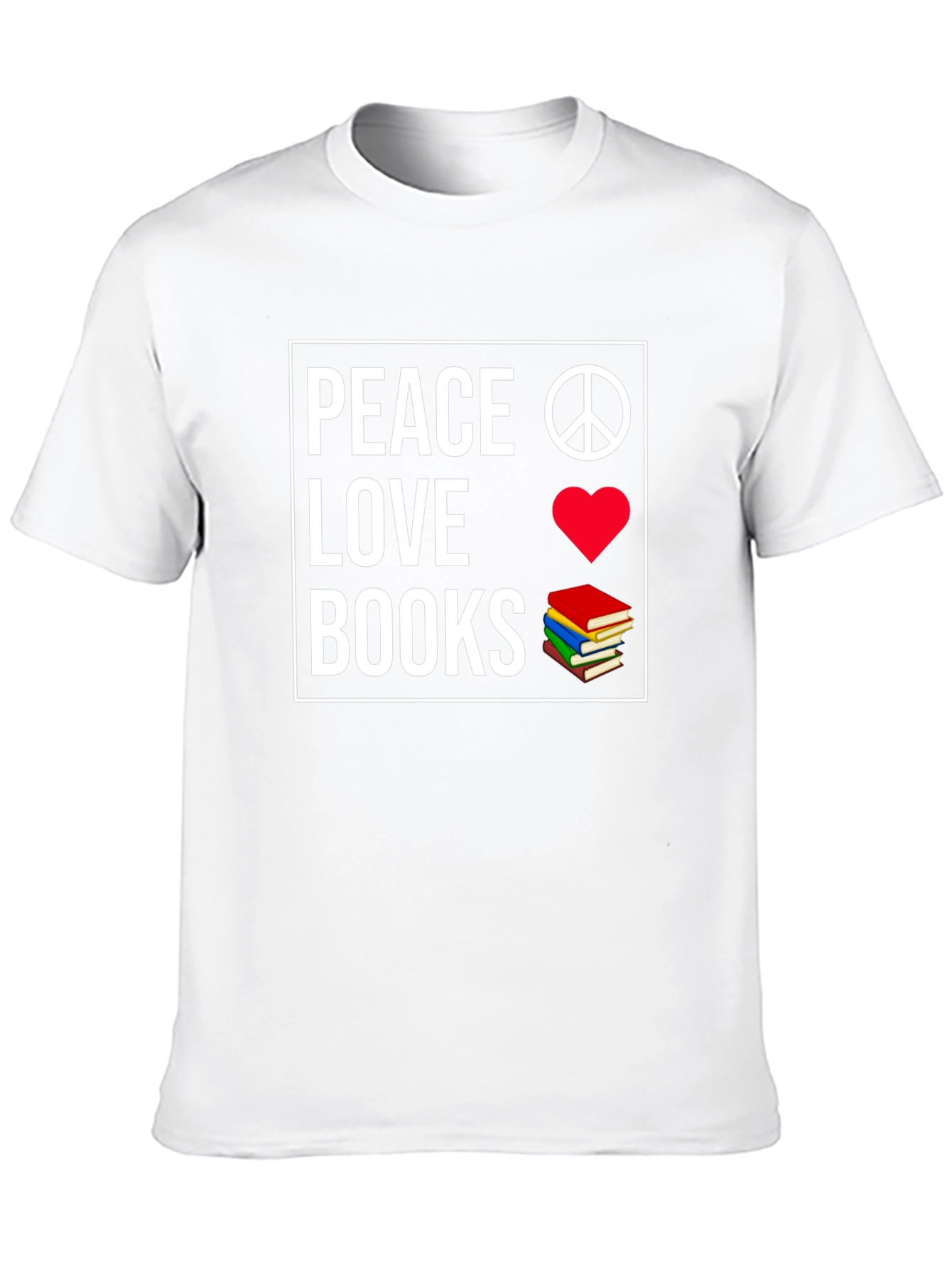 Peace Love Books Graphic T-Shirt