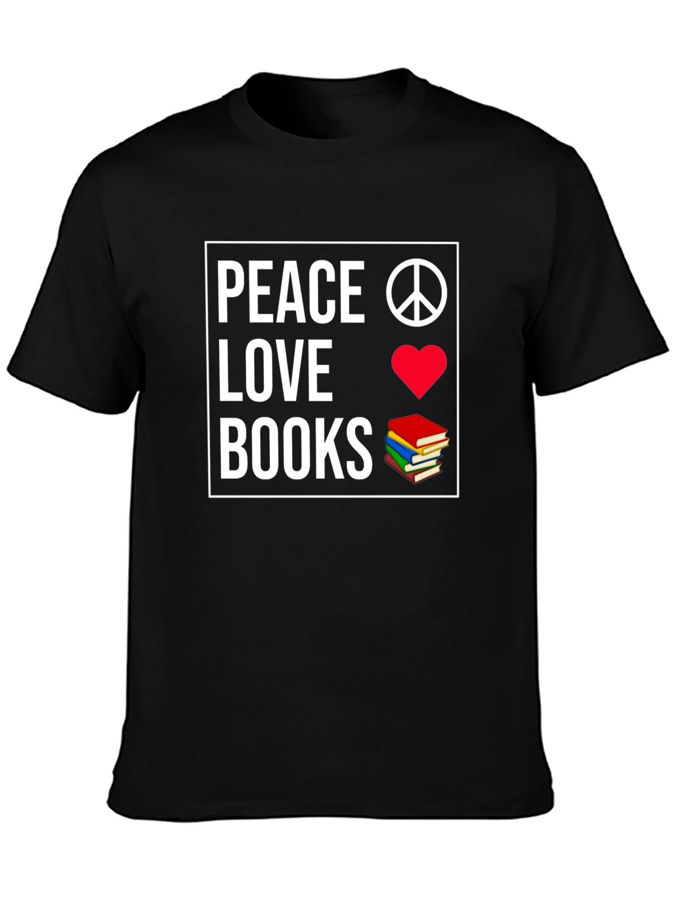 Peace Love Books Graphic T-Shirt