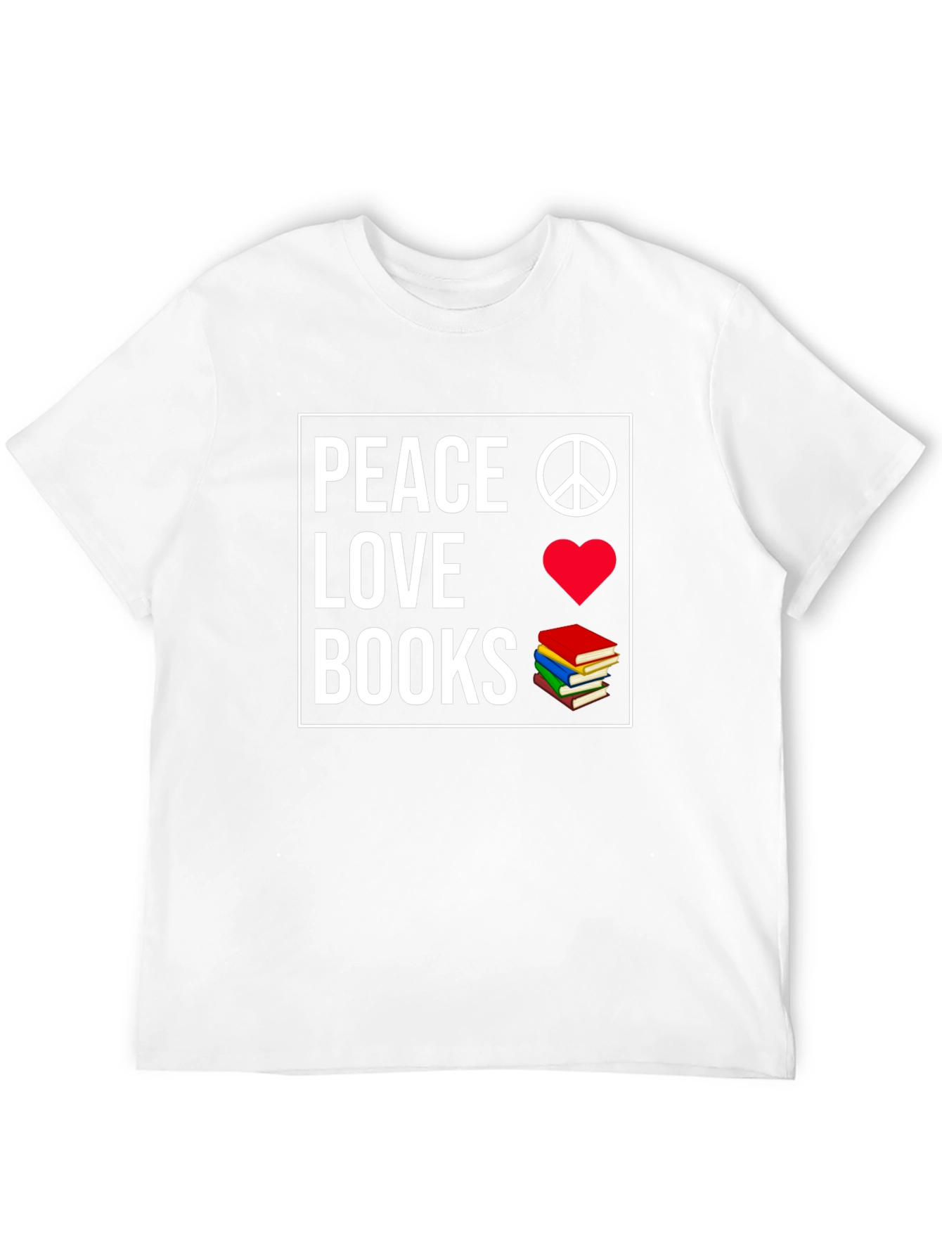 Peace Love Books Graphic T-Shirt
