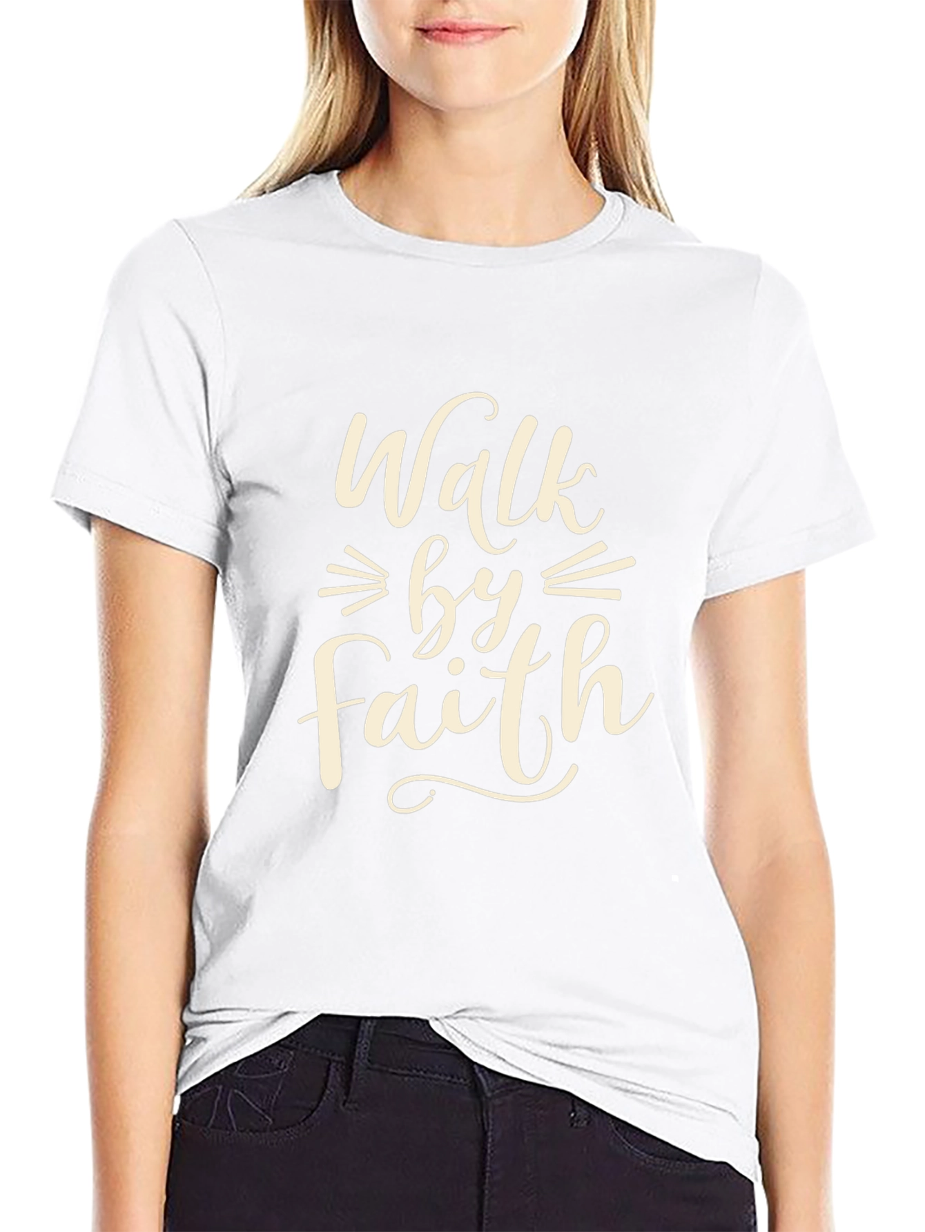 Walk by Faith Graphic Tee - Black