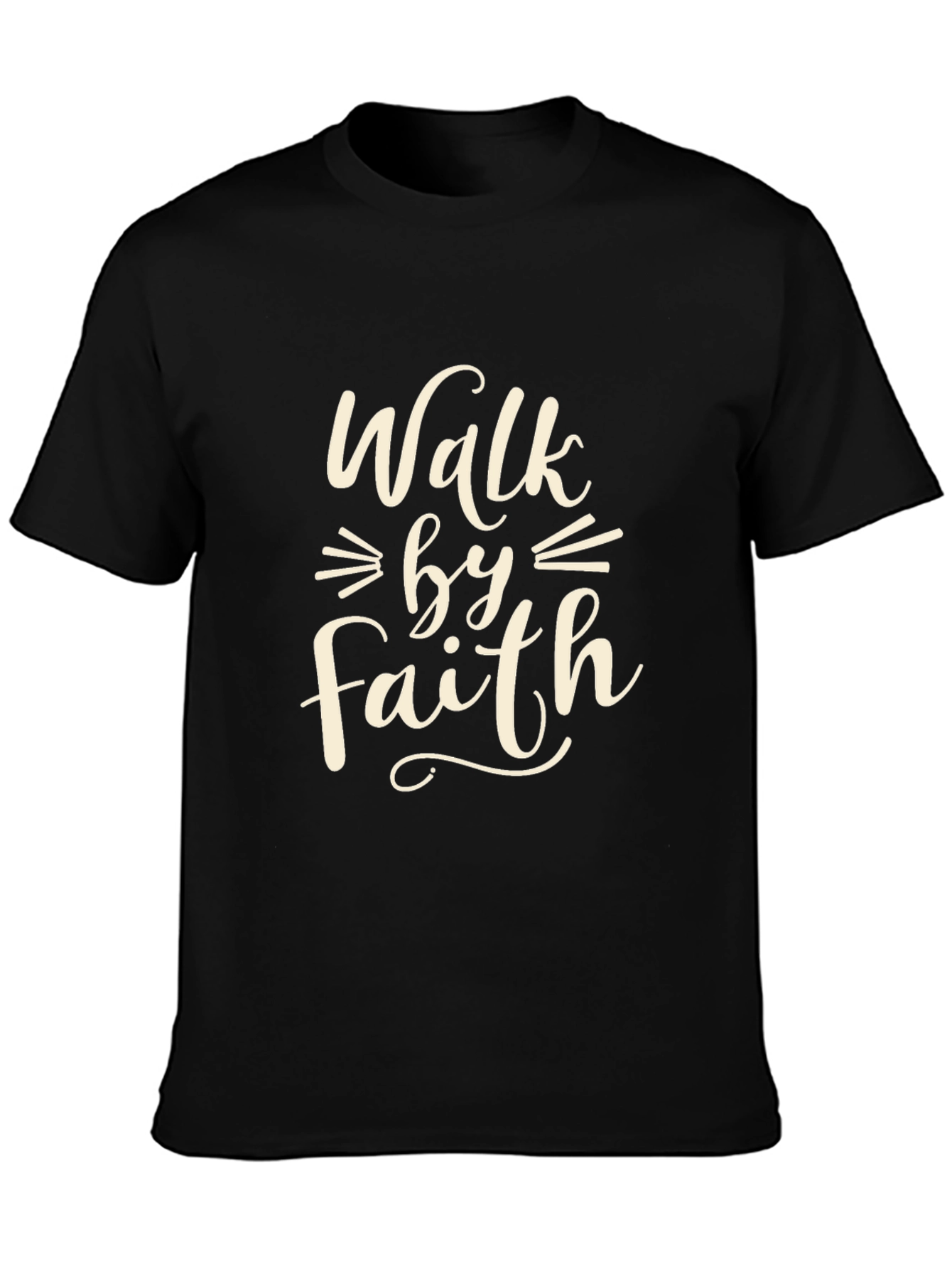 Walk by Faith Graphic Tee - Black