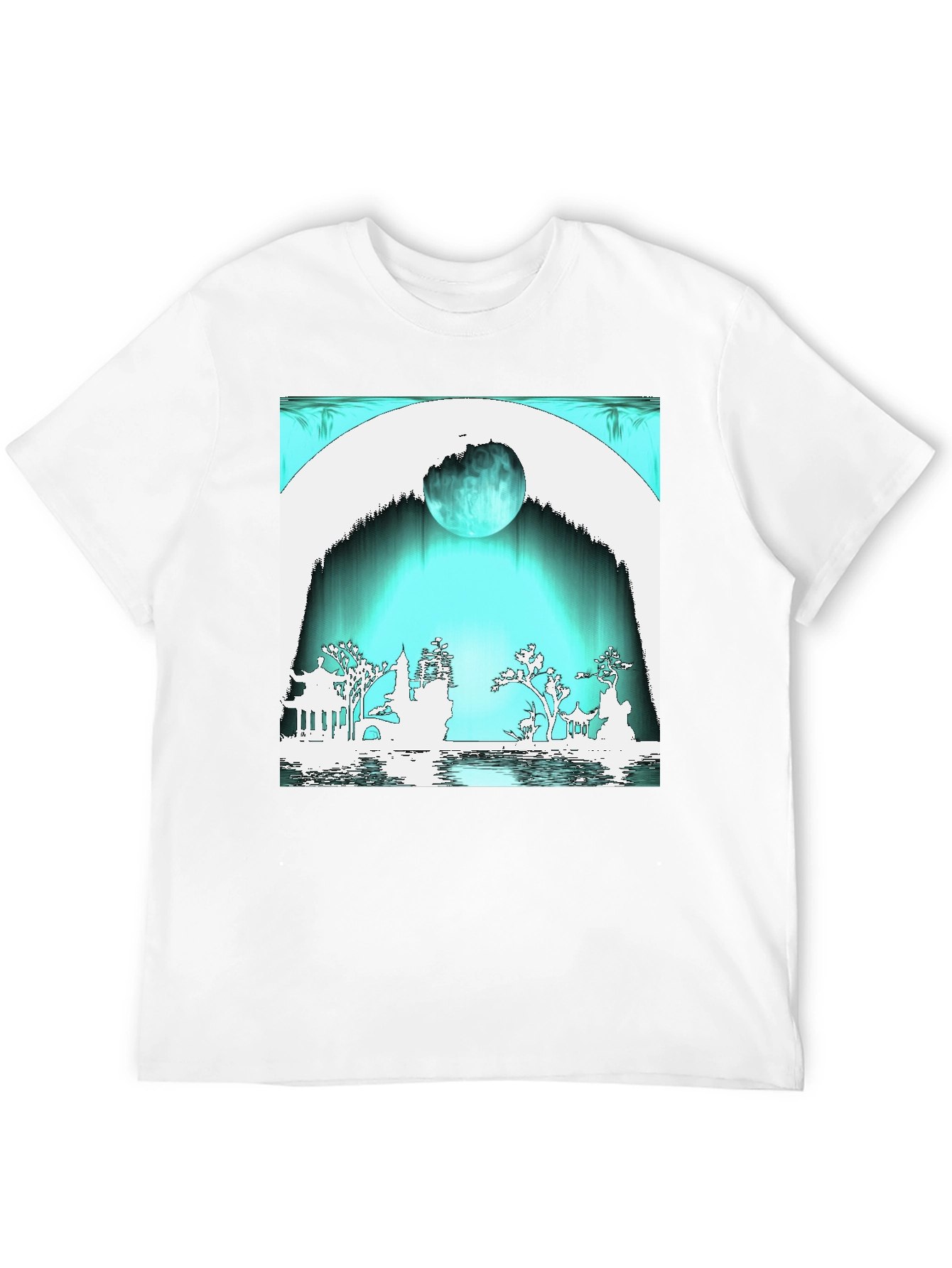 Zenscape Graphic Tee - Black Softstyle Cotton T-Shirt