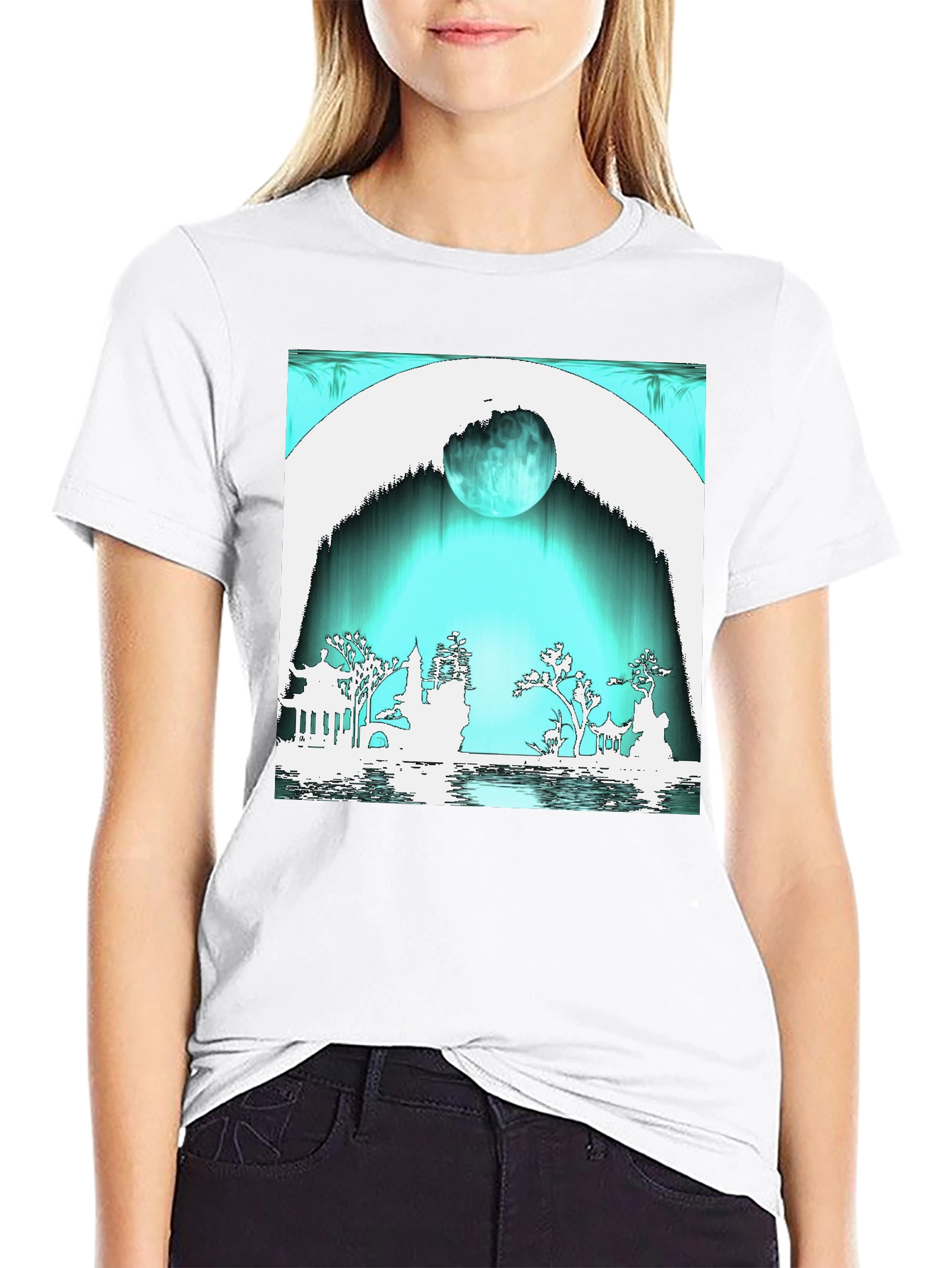 Zenscape Graphic Tee - Black Softstyle Cotton T-Shirt