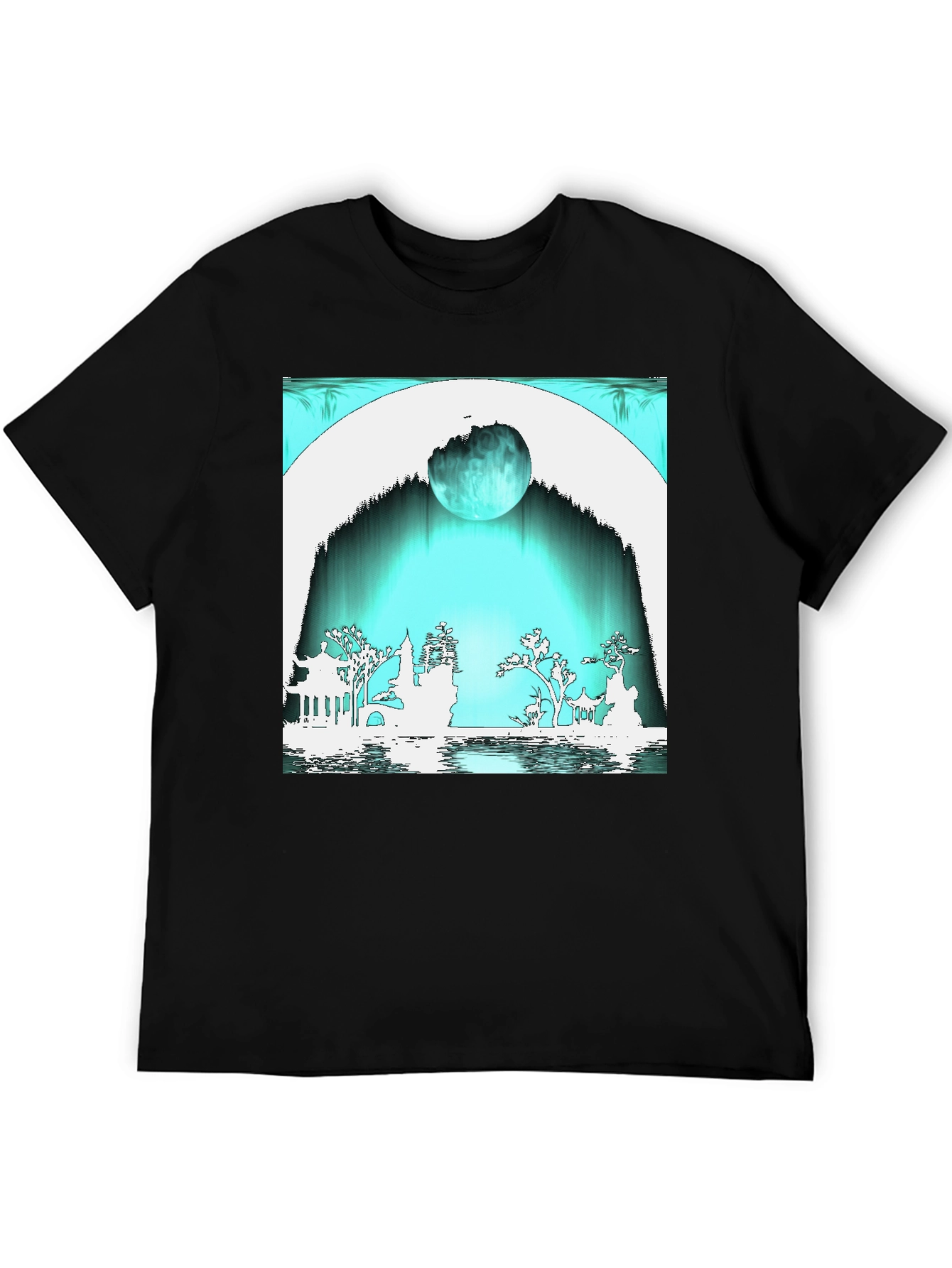 Zenscape Graphic Tee - Black Softstyle Cotton T-Shirt