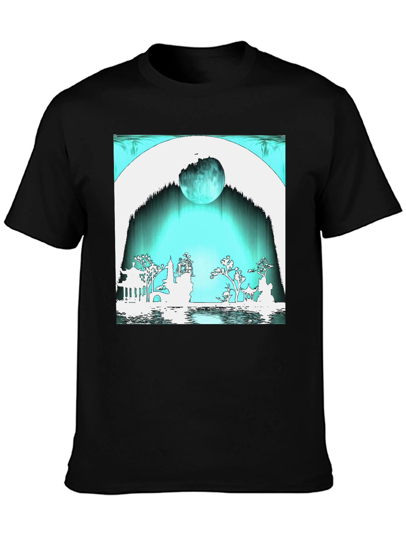 Zenscape Graphic Tee - Black Softstyle Cotton T-Shirt