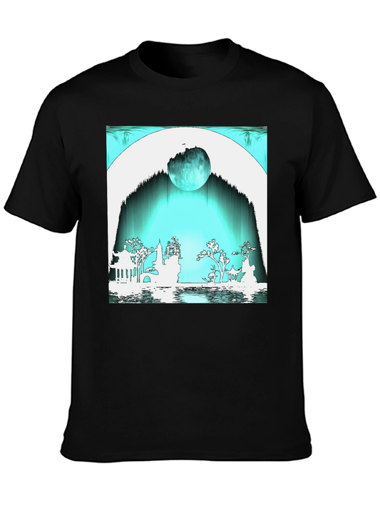 Zenscape Graphic Tee - Black Softstyle Cotton T-Shirt