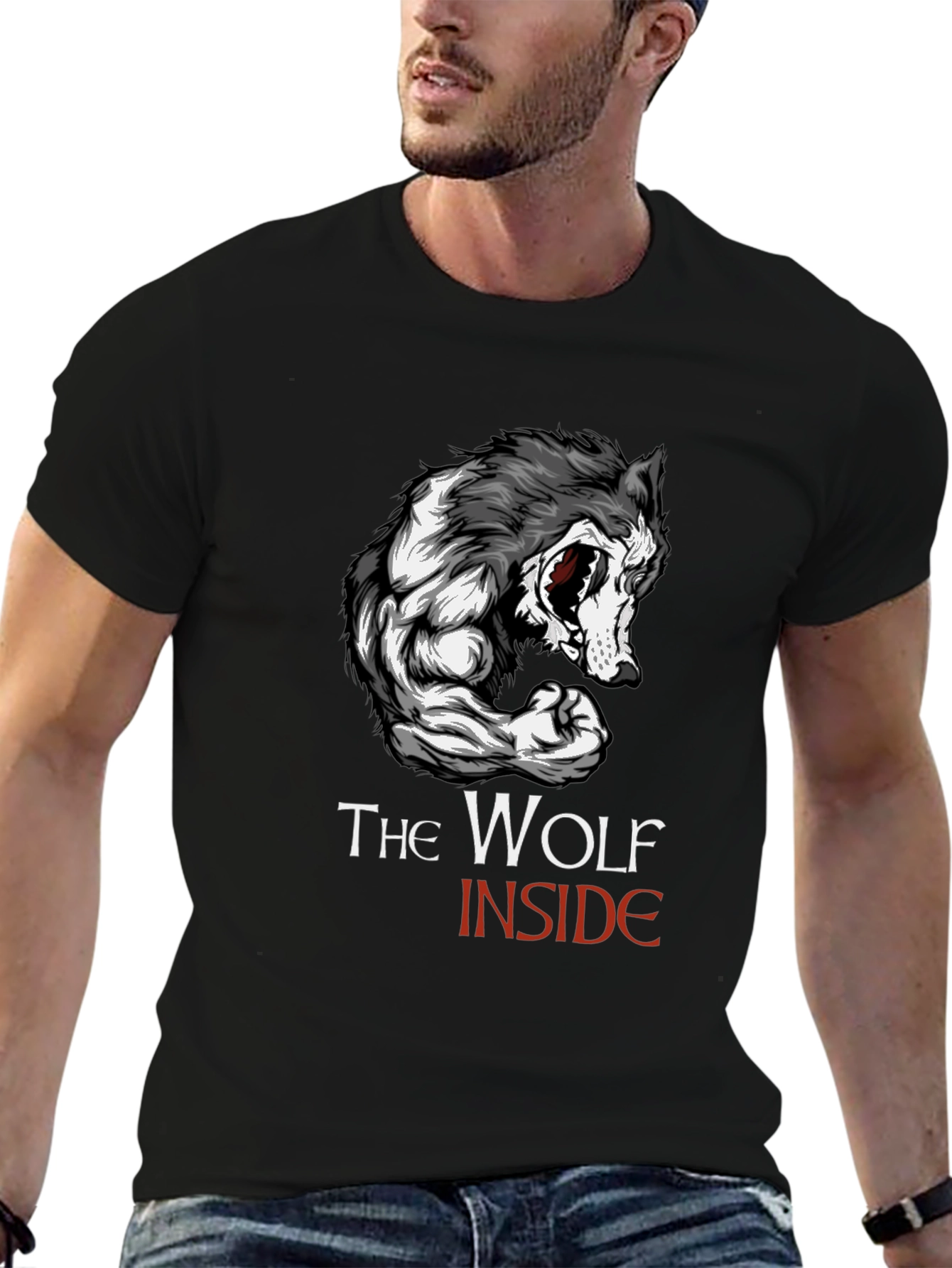The Wolf Inside Graphic T-Shirt - Black