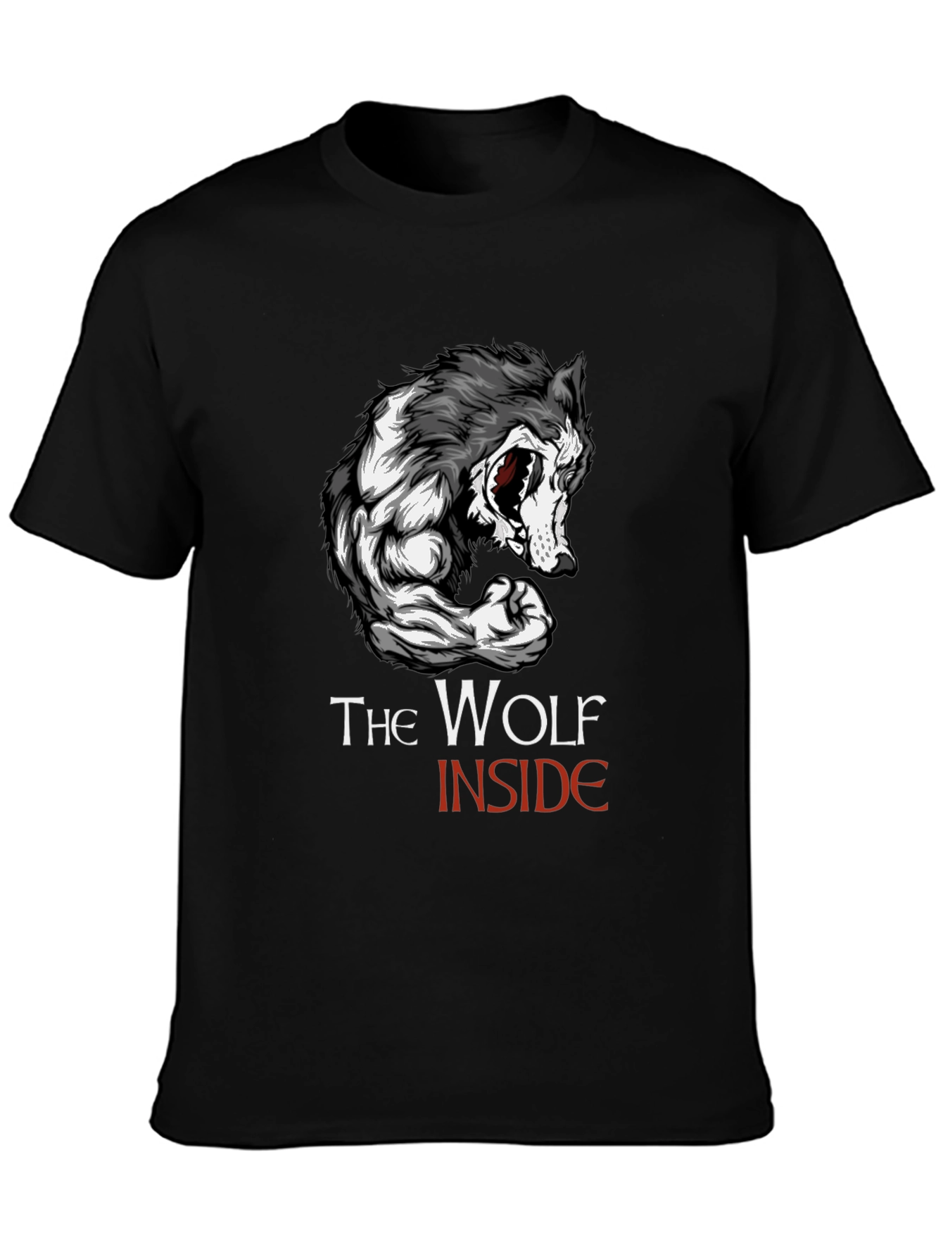 The Wolf Inside Graphic T-Shirt - Black