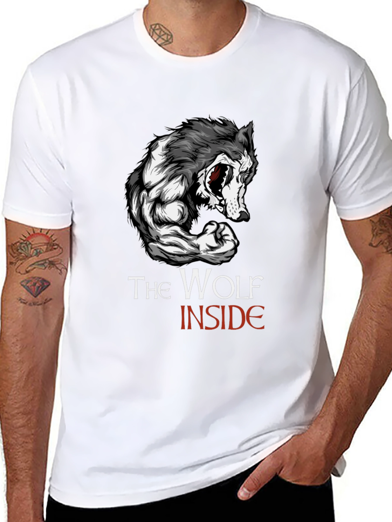 The Wolf Inside Graphic T-Shirt - Black