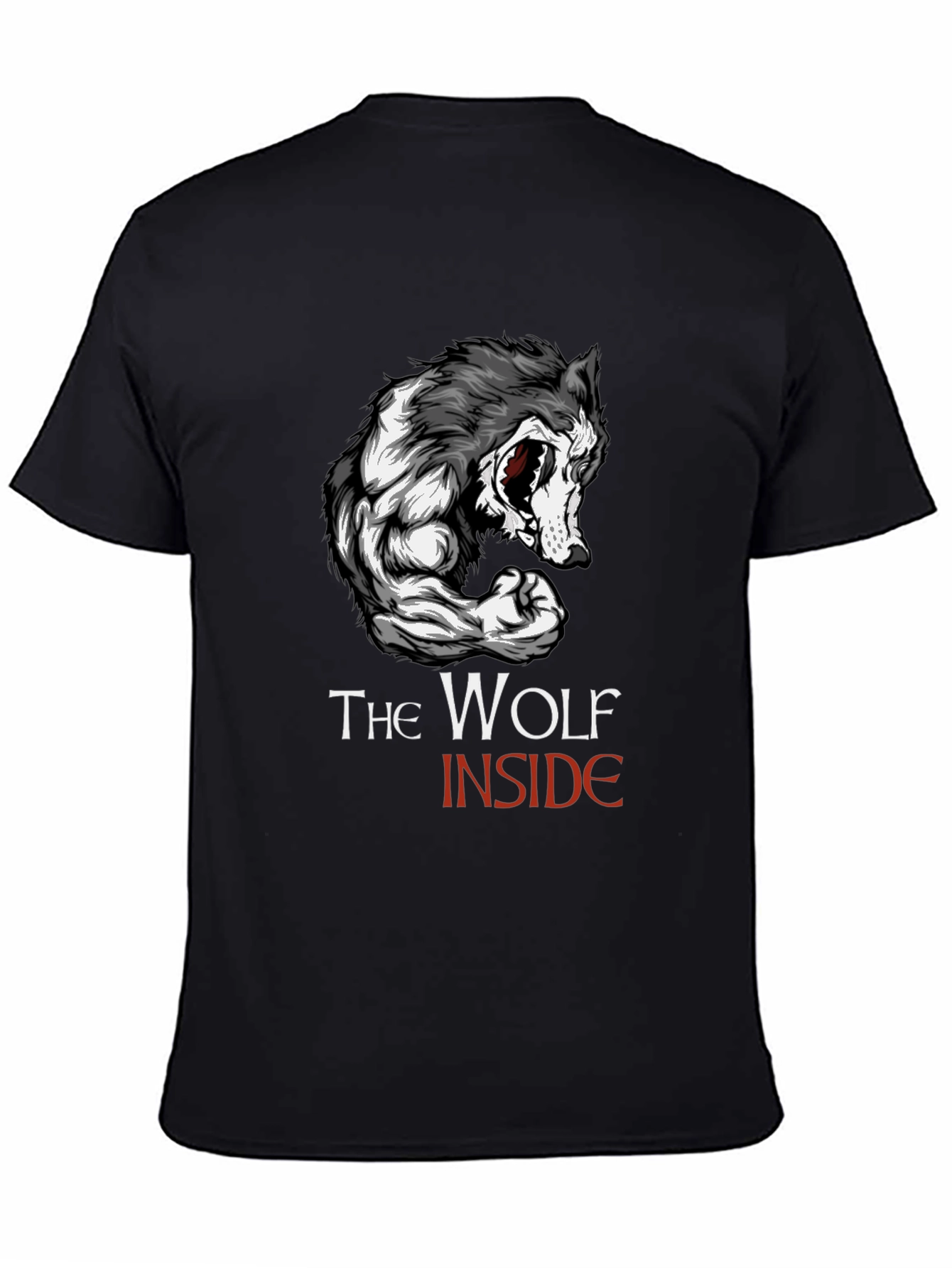 The Wolf Inside Graphic T-Shirt - Black