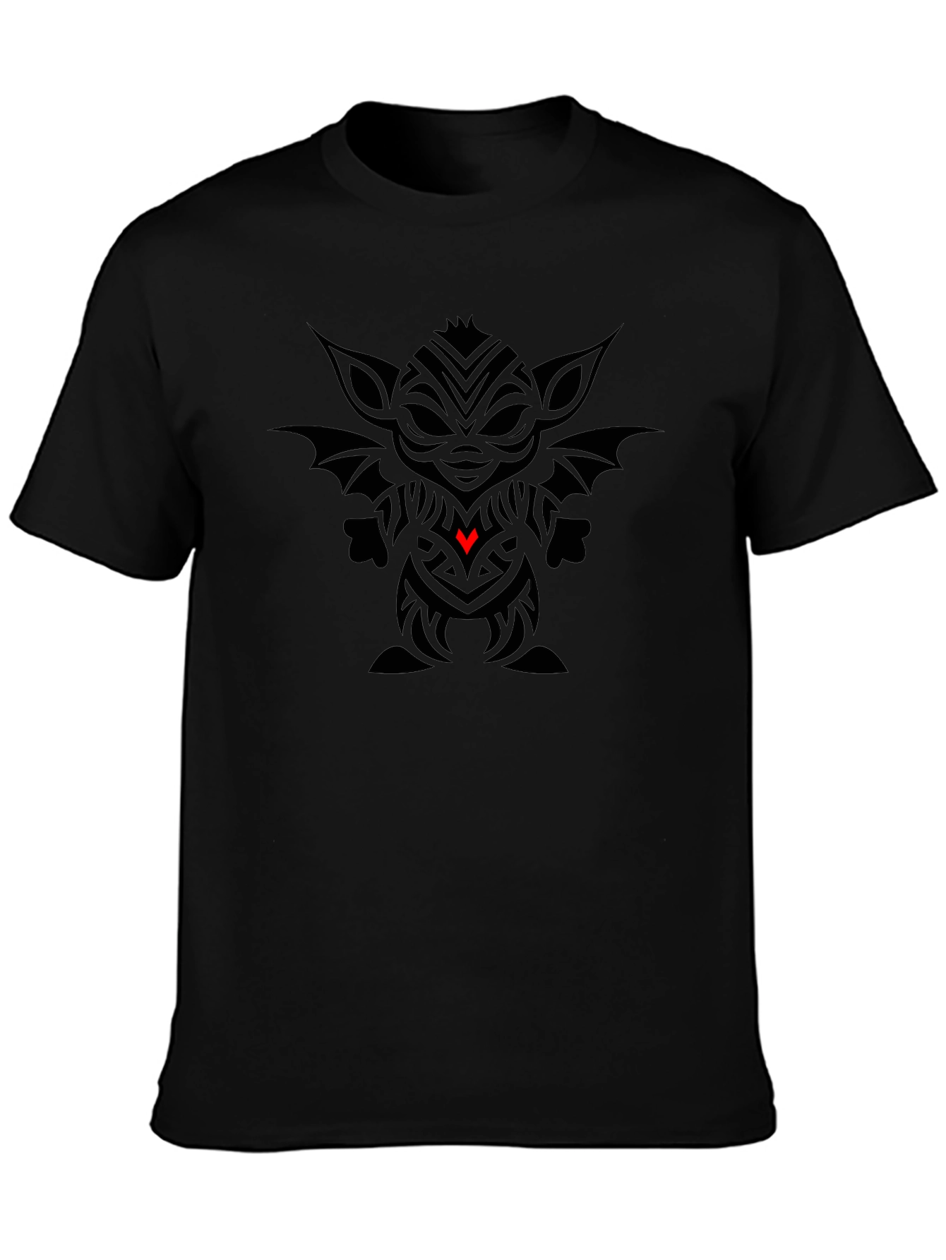 Grogu Tribal Art Tee - Black Cotton Blend