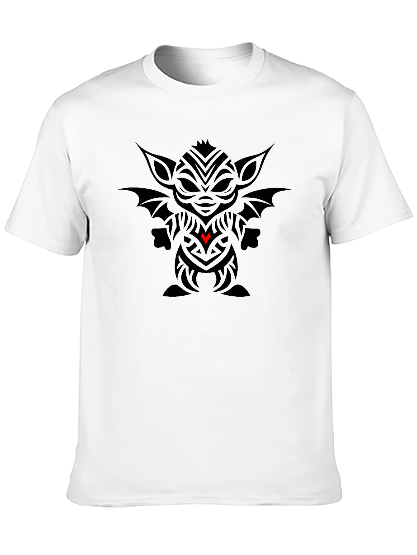 Grogu Tribal Art Tee - Black Cotton Blend