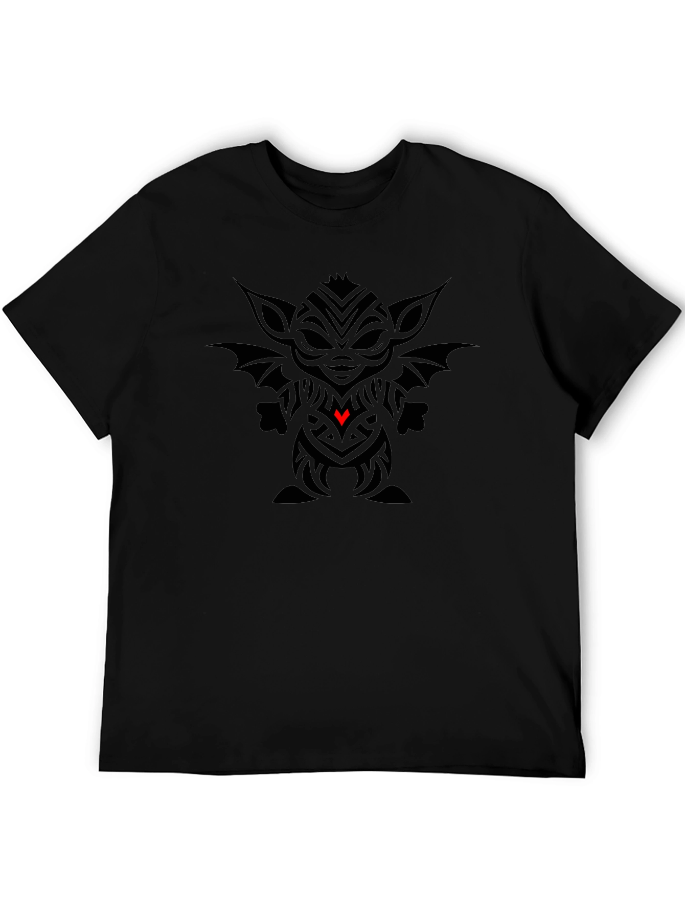 Grogu Tribal Art Tee - Black Cotton Blend