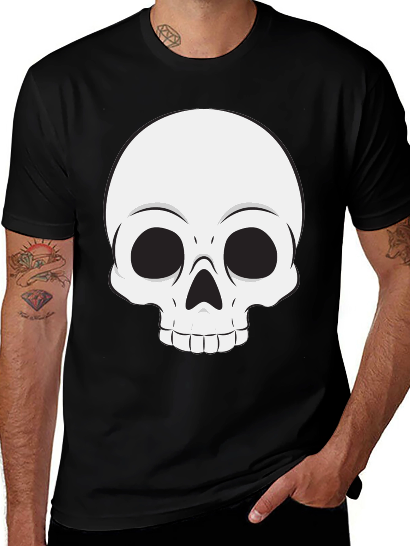 Skull Graphic Tee - Mens Black T-Shirt