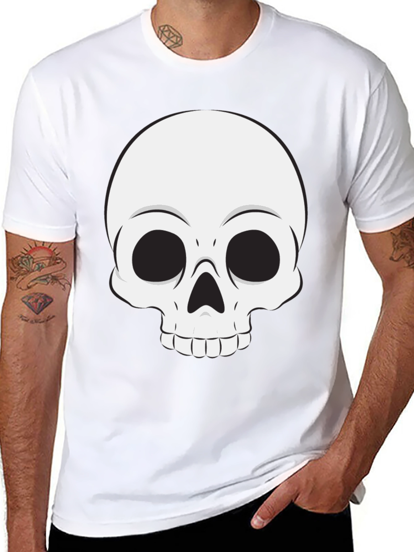 Skull Graphic Tee - Mens Black T-Shirt