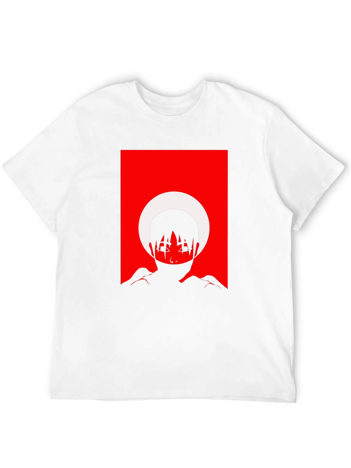 Abstract Anime Graphic Tee - Black
