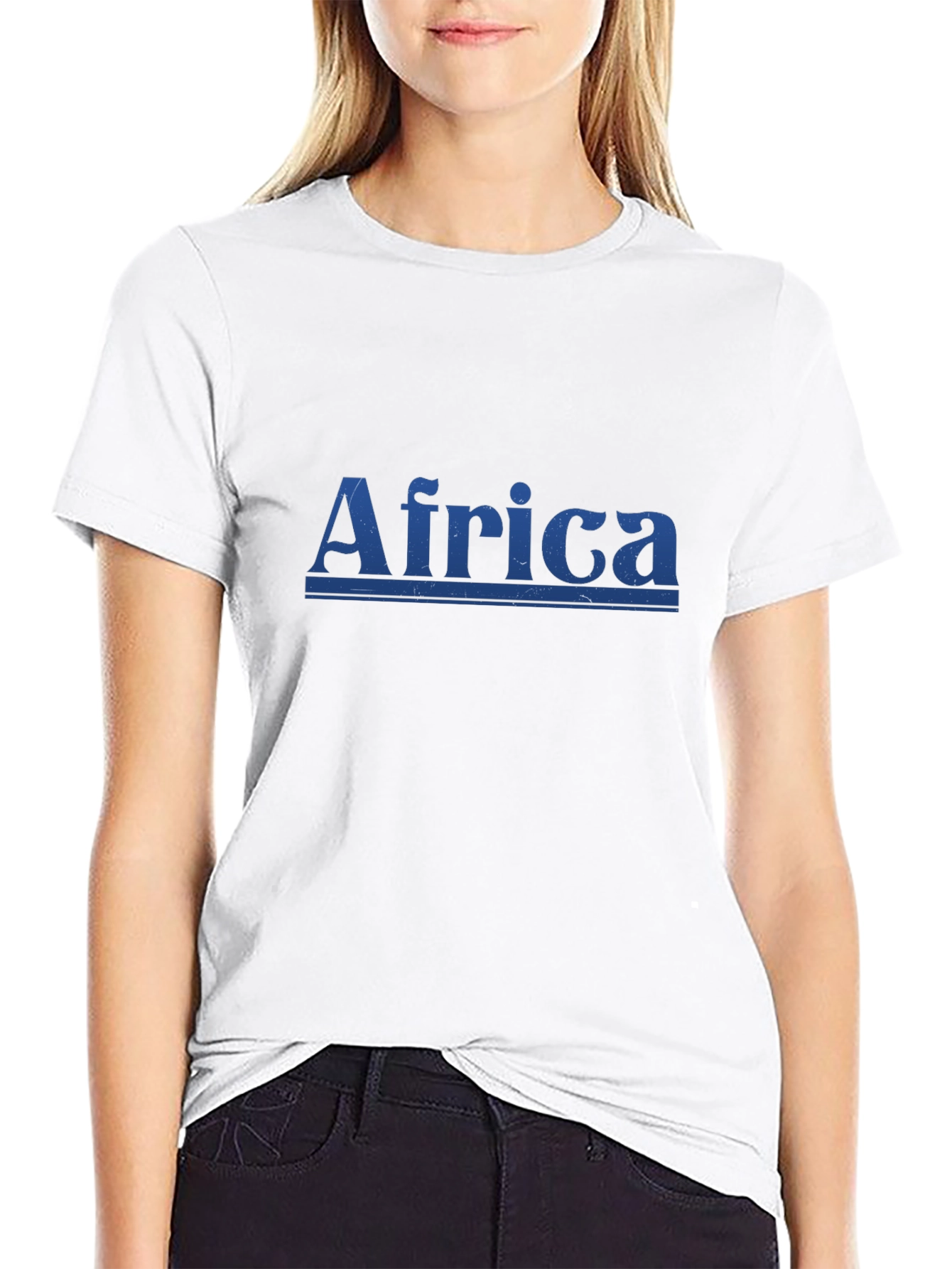 Africa Graphic Print Mens Black T-Shirt