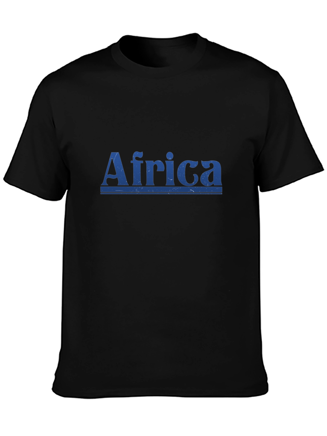Africa Graphic Print Mens Black T-Shirt