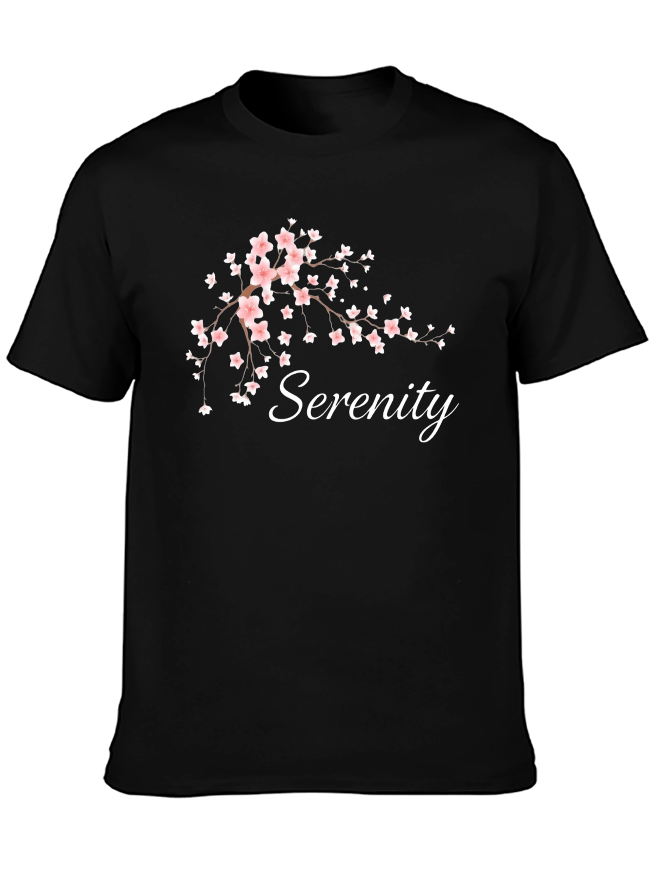 Serenity Blossom Tee - Relaxed Fit Cotton T-Shirt