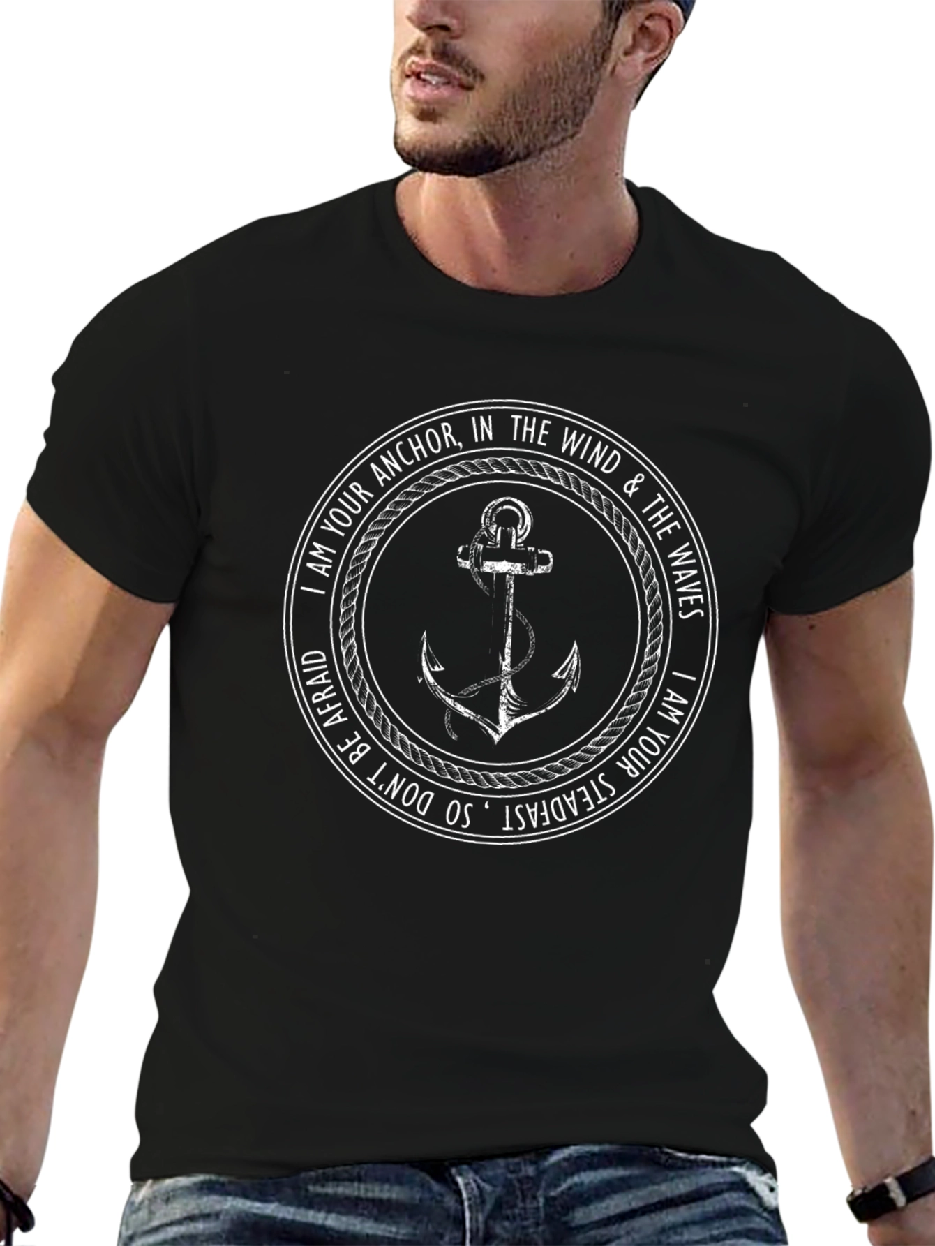 Anchor Steadfast T-Shirt - Nautical Design
