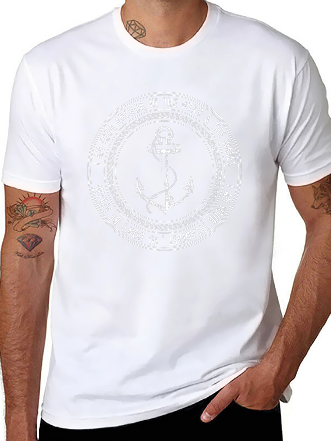 Anchor Steadfast T-Shirt - Nautical Design