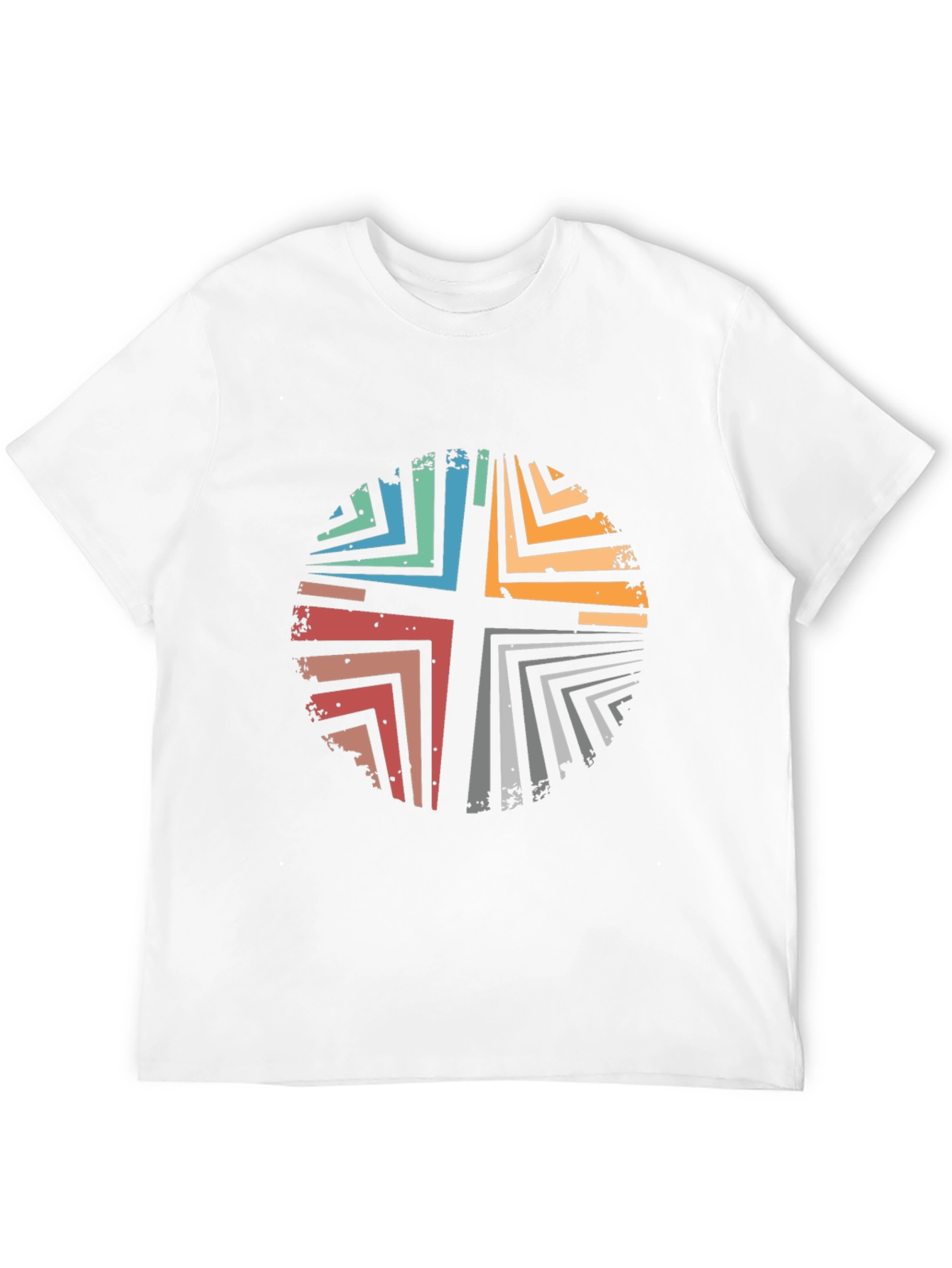 Retro Cross Graphic Black T-Shirt
