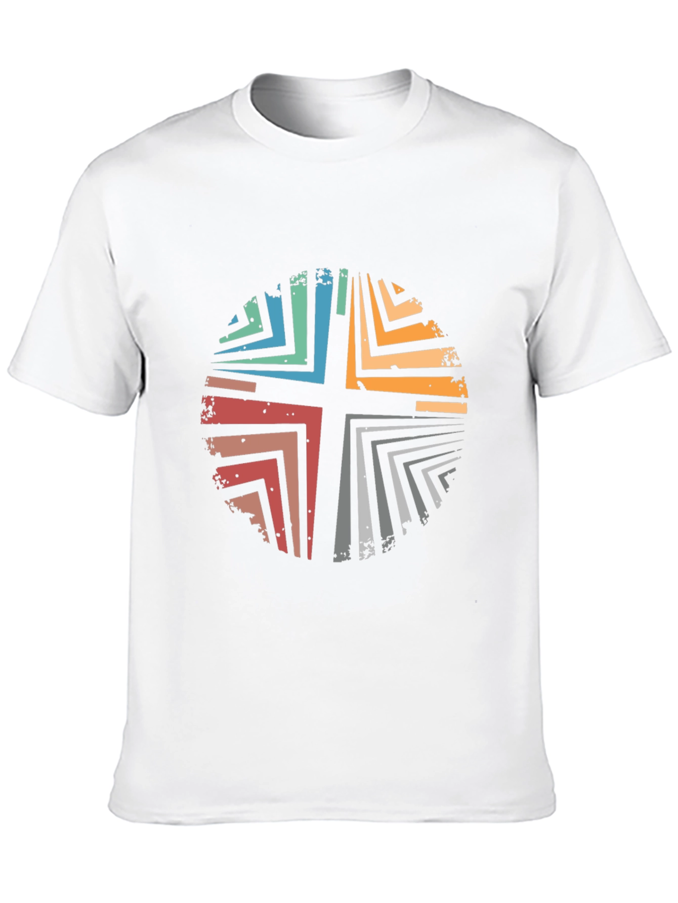 Retro Cross Graphic Black T-Shirt