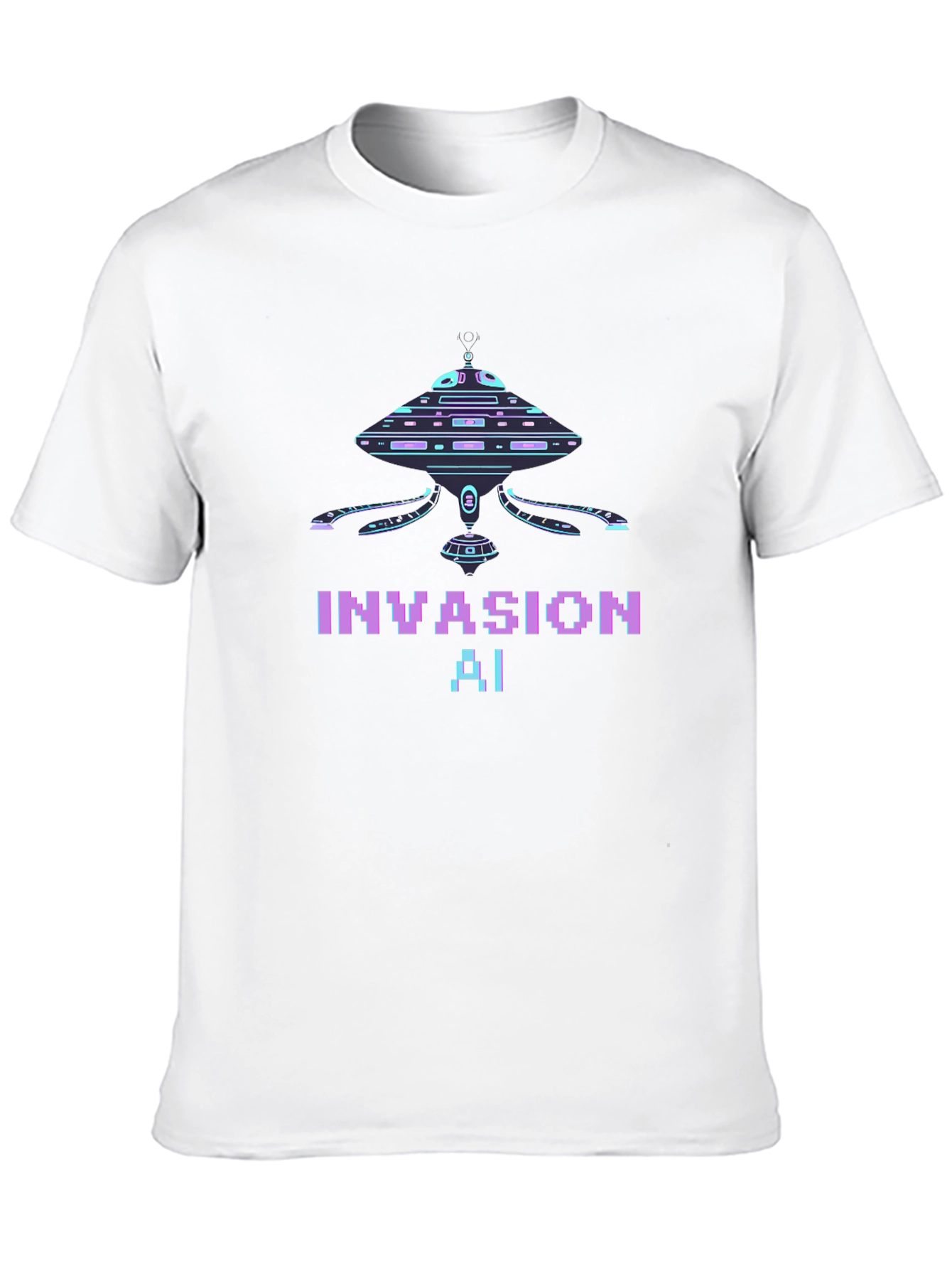 Invasion AI T-Shirt - Sci-Fi Graphic Tee