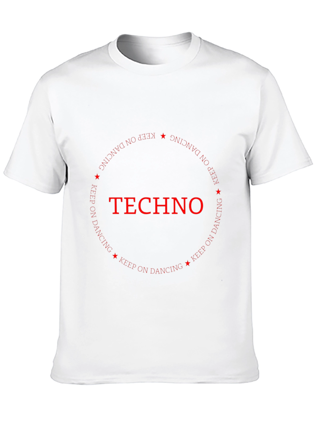 Techno Music Black T-Shirt Keep on Dancing Design