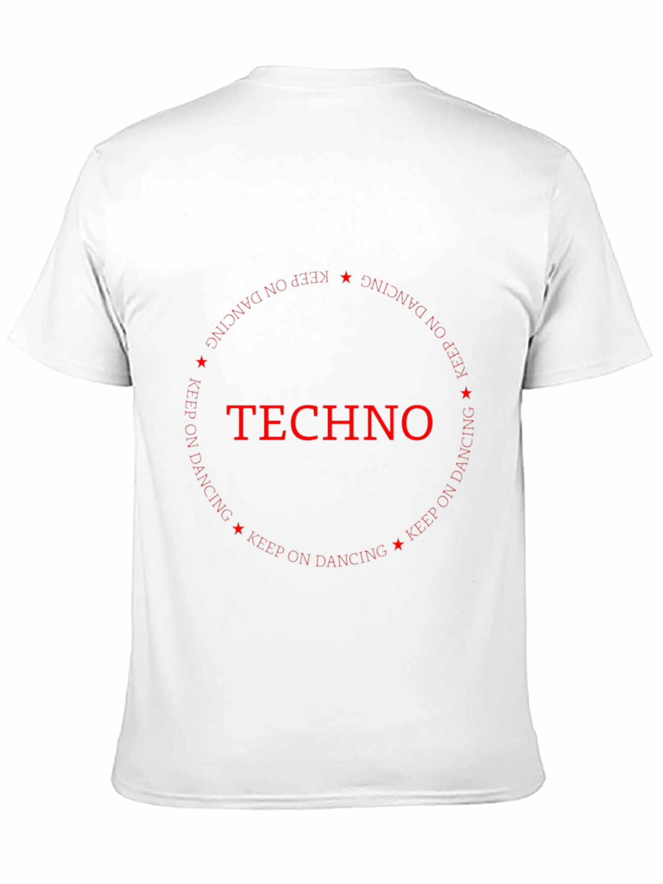 Techno Music Black T-Shirt Keep on Dancing Design