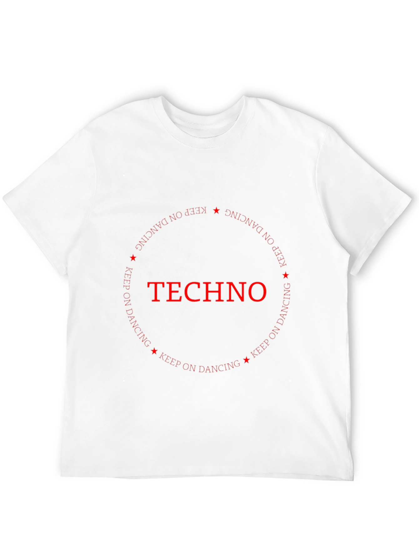 Techno Music Black T-Shirt Keep on Dancing Design
