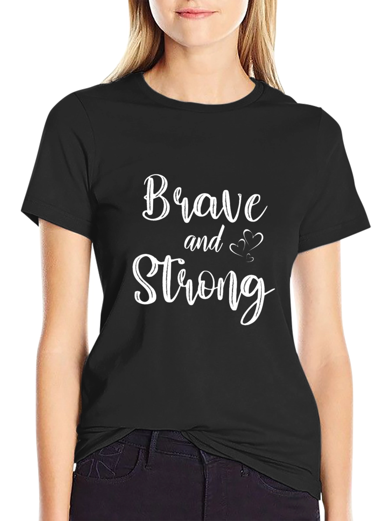 Brave and Strong Black T-Shirt
