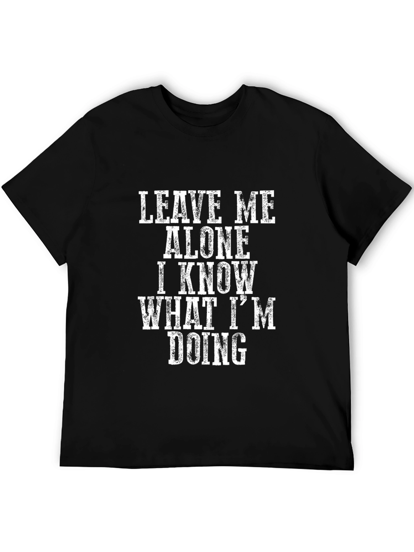 Leave Me Alone Graphic T-Shirt - Black