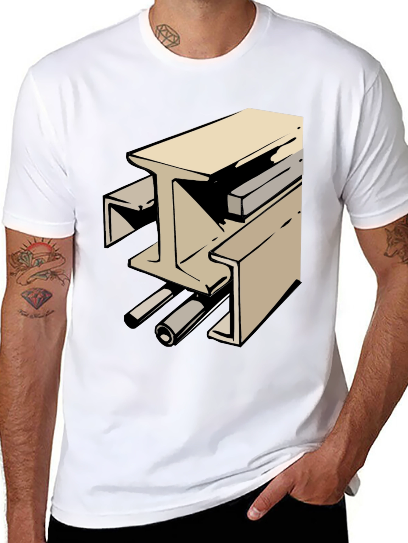 Construction Tee: Beam Graphic T-Shirt