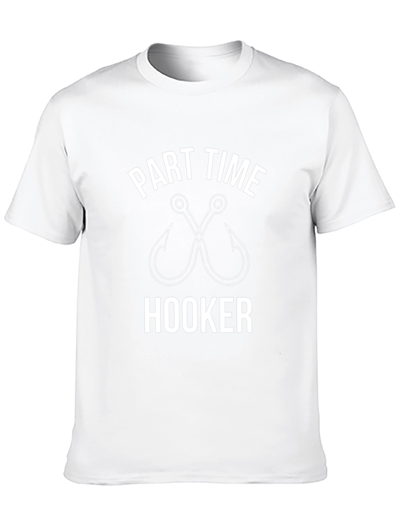 Part Time Hooker Fishing T-Shirt Black Novelty Tee
