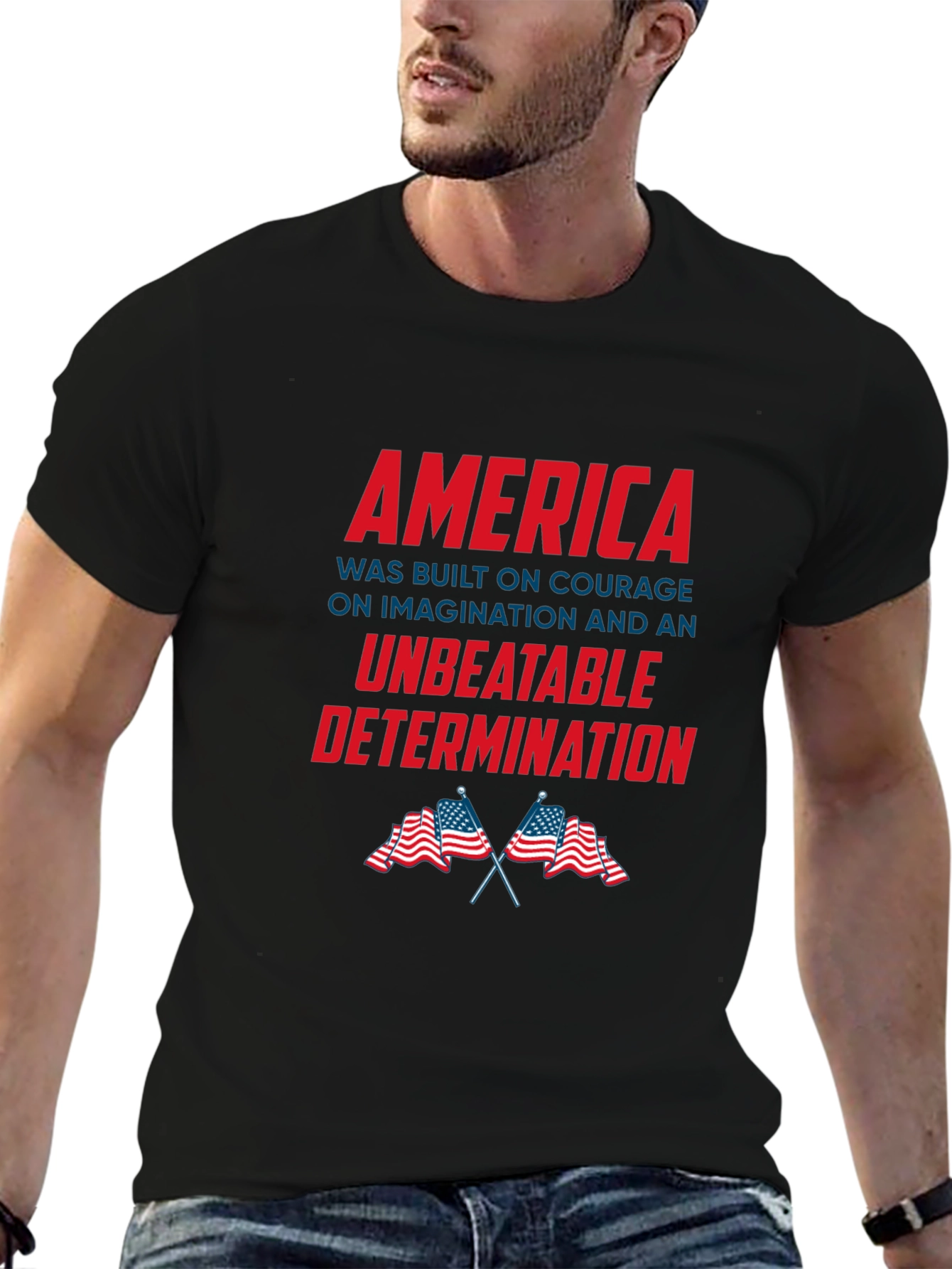 America Courage and Determination Patriotic T-Shirt